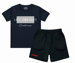 LOS ANGELES Graphic Summer Set |Kids T shirt and shorts | Mini Minors Kintrends