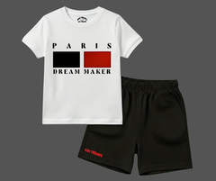 Paris Dream Maker Summer Set| Kids T shirt and shorts| Mini Minors Kintrends