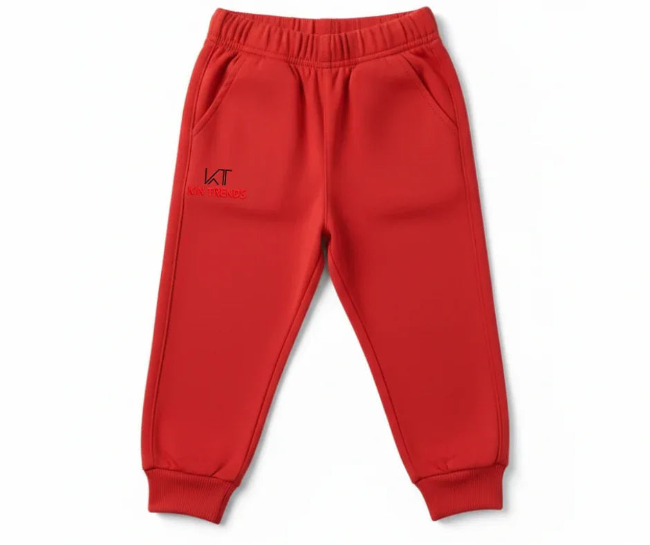 Red Color Kids Cotton Trouser for boys and girls | Mini Minors Kintrends
