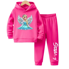 Elsa Printed Hoodie Tracksuit - Kin Trends