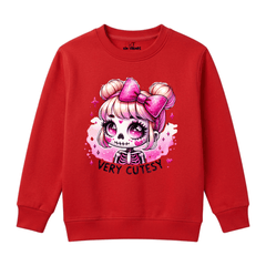 Very Cutesy Chibi Skeleton Crewneck Sweatshirt