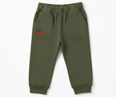 Olive Green Color Kids Cotton Trouser for boys and girls | Mini Minors Kintrends