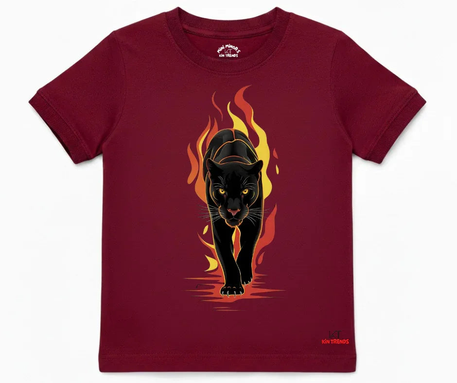 Black Lion Tee | Kids T shirt | Mini Minors Kin Trends | Kintrends