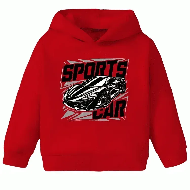 Sports Car Fleece Hoodie - Kin Trends