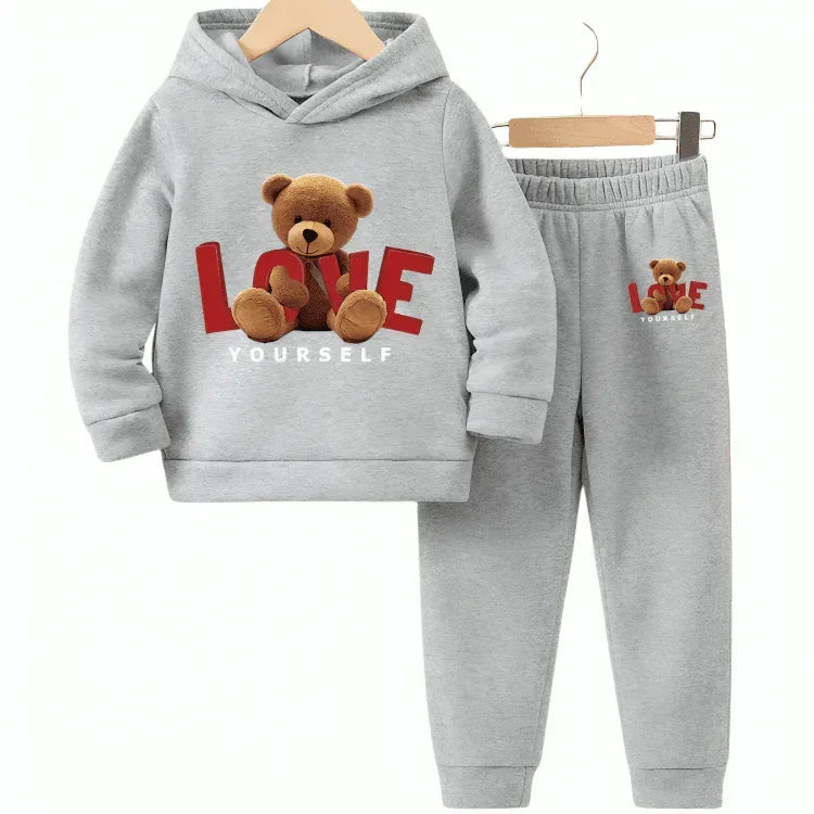 Love Yourself Fleece Hoodie Tracksuit - Kin Trends
