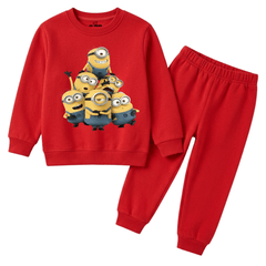 Kids Red Despicable Me Minions Graphic Print Winter Suit