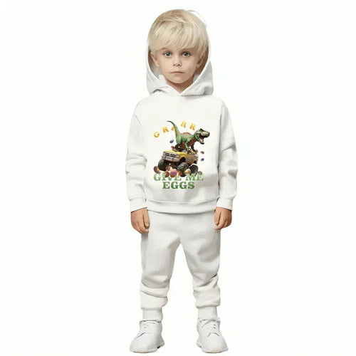 Give Me Eggs Dino Hoodie Tracksuit - Kin Trends