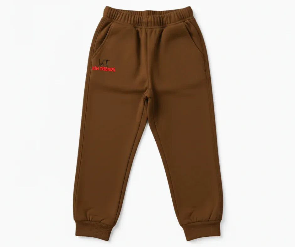 Brown Color Kids Cotton Trouser for boys and girls | Mini Minors Kintrends