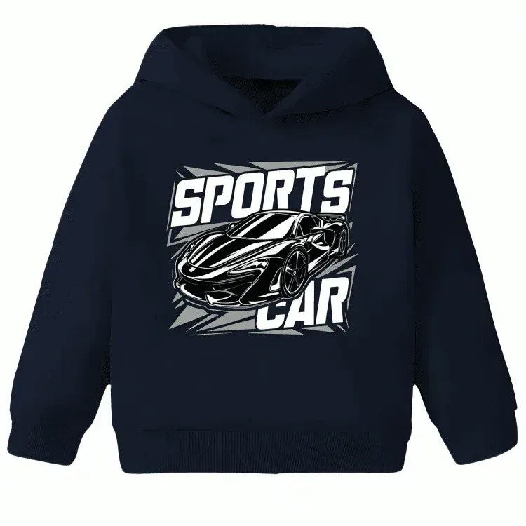 Sports Car Fleece Hoodie - Kin Trends
