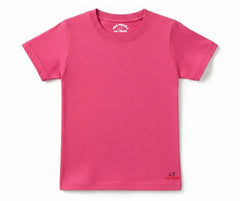 Pink Color Plain T Shirt for kids | Mini Minors Kintrends