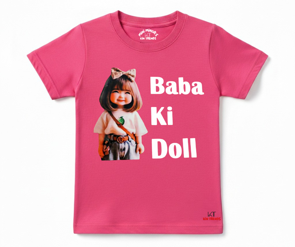 Baba Ki Doll Graphic Tee Shirt | Mini Minors Kintrends