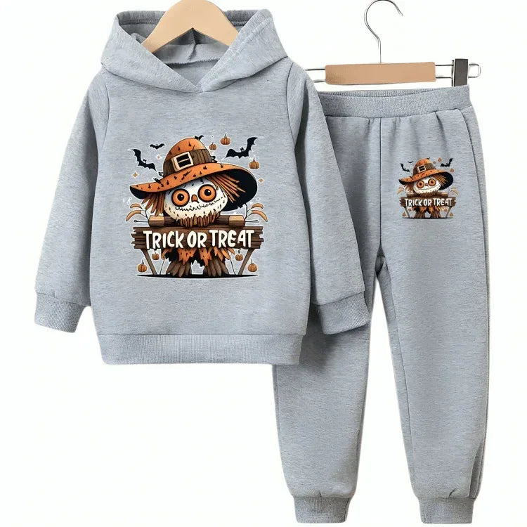 Trick or Treat Fleece Hoodie Tracksuit - Kin Trends