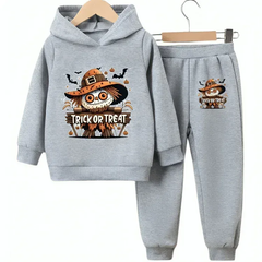 Trick or Treat Fleece Hoodie Tracksuit - Kin Trends