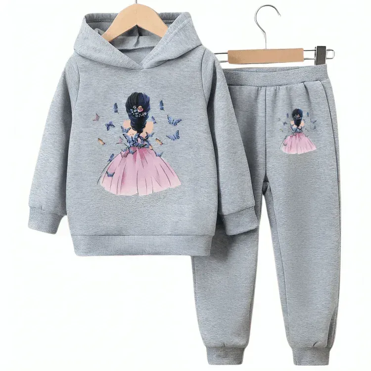 Beautiful Doll Fleece Hoodie Tracksuit - Kin Trends