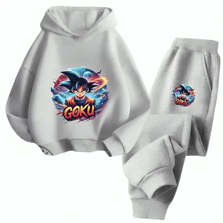 Goku Fleece Hoodie Tracksuit - Kin Trends