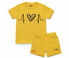 Heartbeat Shorts Set | Kids T shirt and shorts | Mini Minors Kin Trends | Kintrends