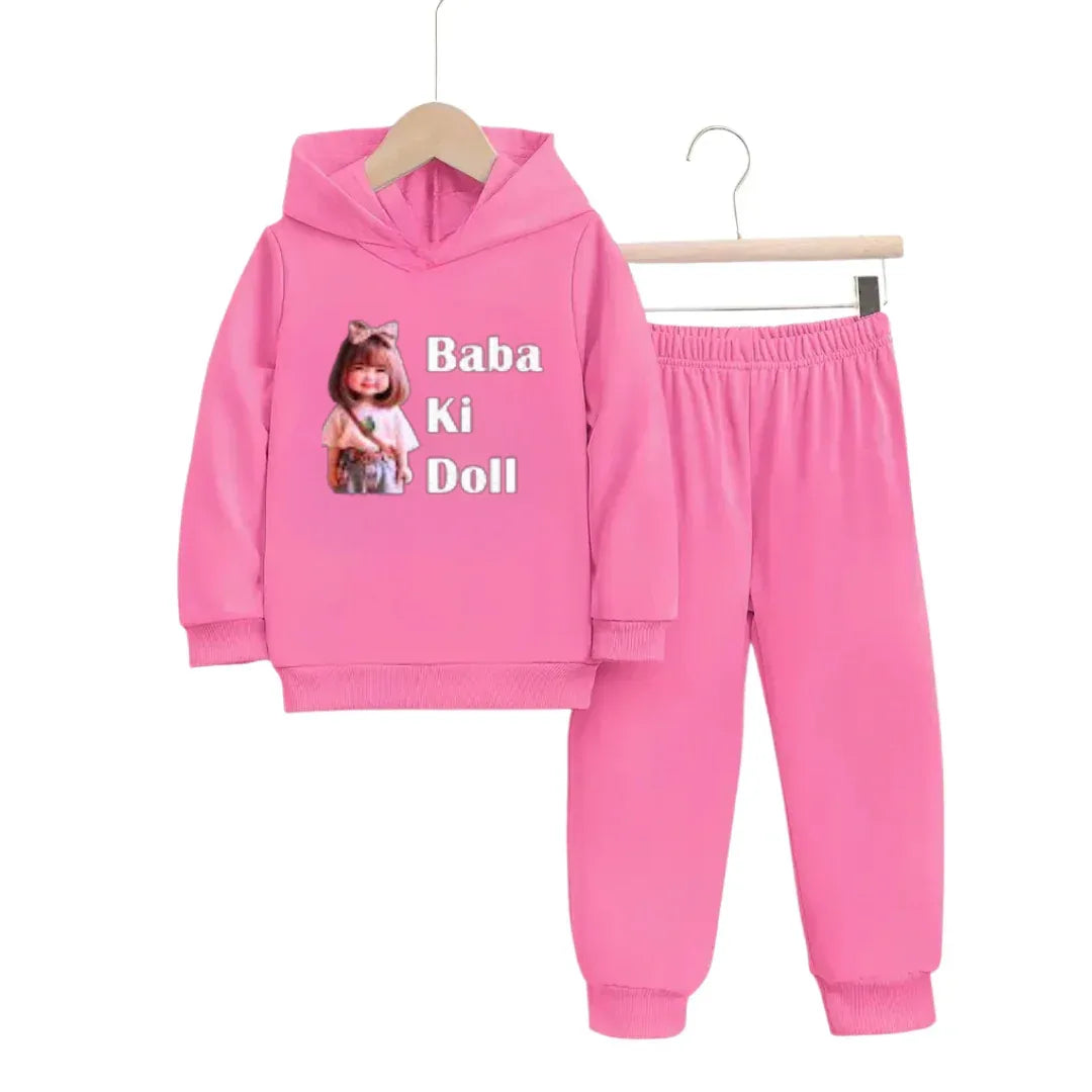 Baba Ki Doll Hoodie Tracksuit (Premium) - Kin Trends