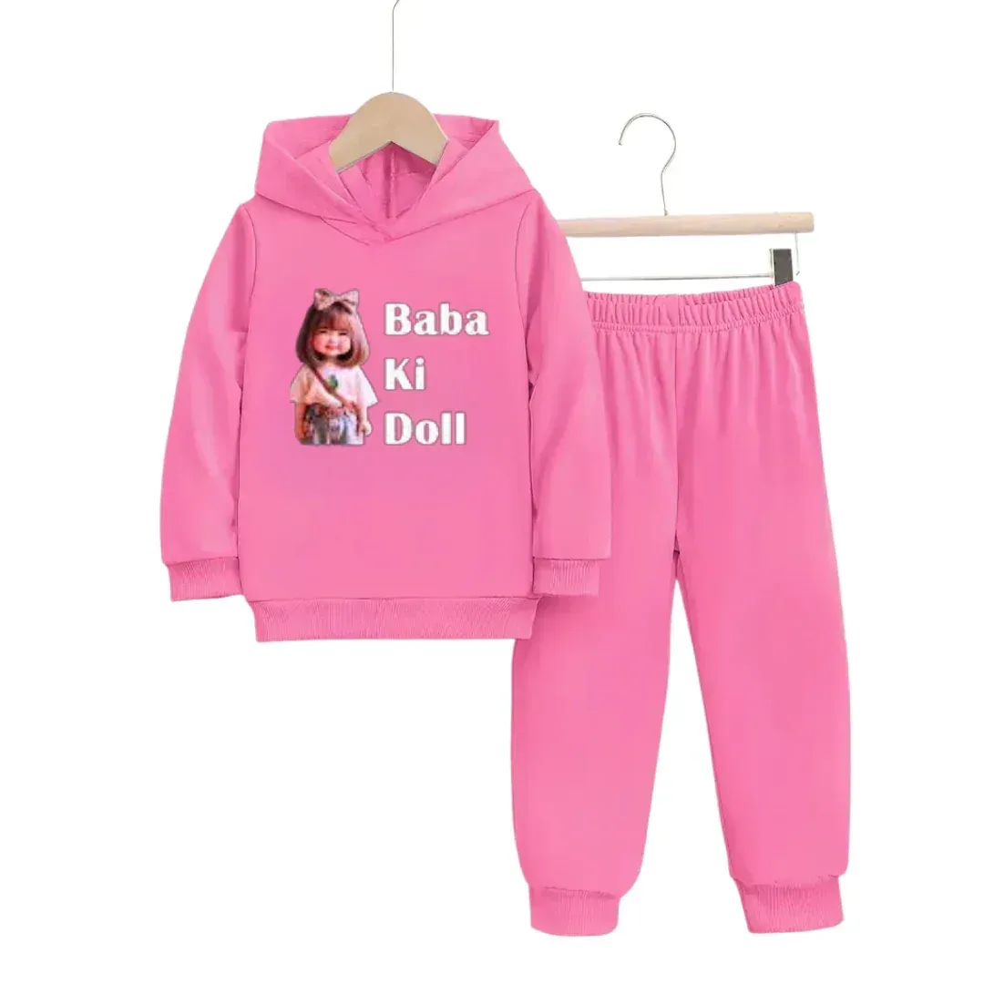Baba Ki Doll Hoodie Tracksuit (Premium) - Kin Trends