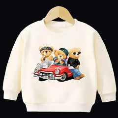 Happy Bear Maroon Hoodie - Kin Trends