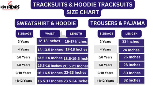Kin Trends Size chart