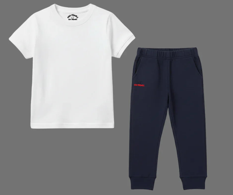 Contrast Color Plain Tracksuit | Mini Minors Kintrends