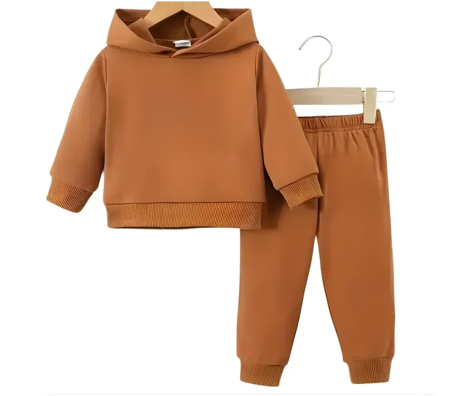 Plain Solid Color Hoodie Tracksuit - Kin Trends
